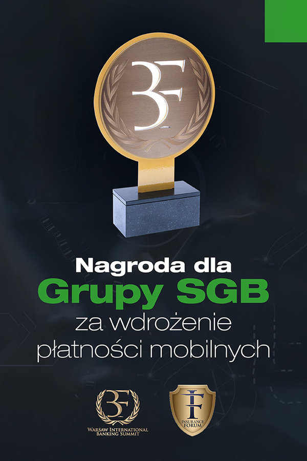 Nagroda dla Grupy SGB w konkursie „Liderzy Świata Bankowości i Ubezpieczeń”